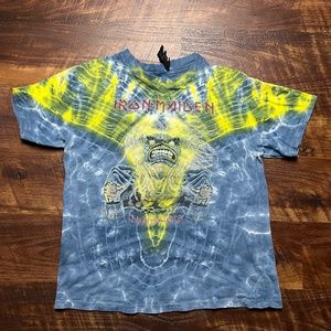 VTG IRON MAIDEN Live After Death 1985 Tie Dye Concert Tour T-SHIRT Symmetria